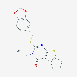 molecular formula C20H18N2O3S2 B431092 Cambridge id 6681432 