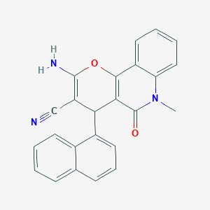 2-AMINO-6-METHYL-4-(NAPHTHALEN-1-YL)-5-OXO-4H,5H,6H-PYRANO[3,2-C]QUINOLINE-3-CARBONITRILE