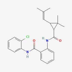 N-(2-chlorophenyl)-2-({[2,2-dimethyl-3-(2-methylprop-1-en-1-yl)cyclopropyl]carbonyl}amino)benzamide