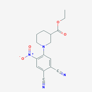 ethyl 1-(4,5-dicyano-2-nitrophenyl)piperidine-3-carboxylate