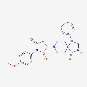 1-(4-methoxyphenyl)-3-(4-oxo-1-phenyl-1,3,8-triazaspiro[4.5]dec-8-yl)pyrrolidine-2,5-dione