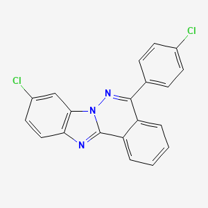 molecular formula C20H11Cl2N3 B4311095 9-CHLORO-5-(4-CHLOROPHENYL)[1,3]BENZIMIDAZO[2,1-A]PHTHALAZINE 