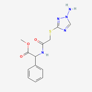 methyl ({[(1-amino-1H-1,2,4-triazol-3-yl)thio]acetyl}amino)(phenyl)acetate