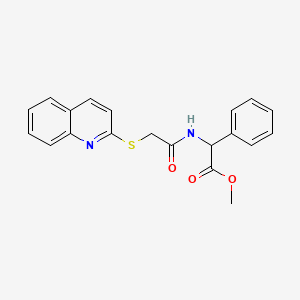 molecular formula C20H18N2O3S B4311137 METHYL 2-PHENYL-2-{[2-(2-QUINOLYLSULFANYL)ACETYL]AMINO}ACETATE 