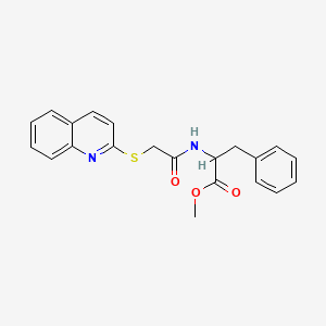 molecular formula C21H20N2O3S B4311140 METHYL 3-PHENYL-2-[2-(QUINOLIN-2-YLSULFANYL)ACETAMIDO]PROPANOATE 