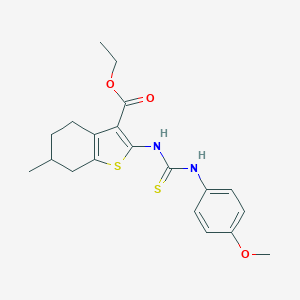 Ethyl 2-{[(4-methoxyanilino)carbothioyl]amino}-6-methyl-4,5,6,7-tetrahydro-1-benzothiophene-3-carboxylate