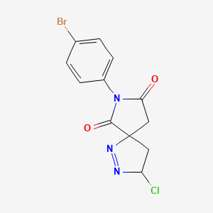 molecular formula C12H9BrClN3O2 B4311162 7-(4-溴苯基)-3-氯-1,2,7-三氮杂螺[4.4]壬-1-烯-6,8-二酮 