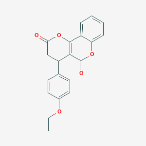 molecular formula C20H16O5 B4311180 4-(4-ethoxyphenyl)-3,4-dihydro-2H,5H-pyrano[3,2-c]chromene-2,5-dione 