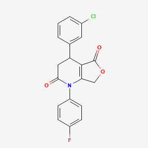 4-(3-CHLOROPHENYL)-1-(4-FLUOROPHENYL)-1H,2H,3H,4H,5H,7H-FURO[3,4-B]PYRIDINE-2,5-DIONE