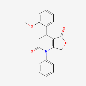 molecular formula C20H17NO4 B4311209 4-(2-methoxyphenyl)-1-phenyl-4,7-dihydrofuro[3,4-b]pyridine-2,5(1H,3H)-dione 