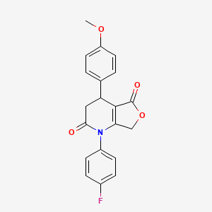 1-(4-FLUOROPHENYL)-4-(4-METHOXYPHENYL)-1H,2H,3H,4H,5H,7H-FURO[3,4-B]PYRIDINE-2,5-DIONE