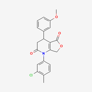 1-(3-CHLORO-4-METHYLPHENYL)-4-(3-METHOXYPHENYL)-1H,2H,3H,4H,5H,7H-FURO[3,4-B]PYRIDINE-2,5-DIONE