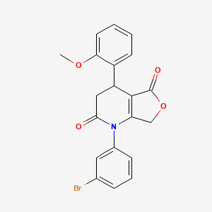 1-(3-BROMOPHENYL)-4-(2-METHOXYPHENYL)-1H,2H,3H,4H,5H,7H-FURO[3,4-B]PYRIDINE-2,5-DIONE