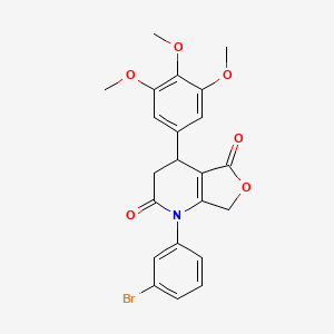 1-(3-BROMOPHENYL)-4-(3,4,5-TRIMETHOXYPHENYL)-1H,2H,3H,4H,5H,7H-FURO[3,4-B]PYRIDINE-2,5-DIONE