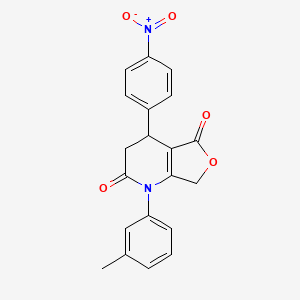 1-(3-METHYLPHENYL)-4-(4-NITROPHENYL)-1H,2H,3H,4H,5H,7H-FURO[3,4-B]PYRIDINE-2,5-DIONE