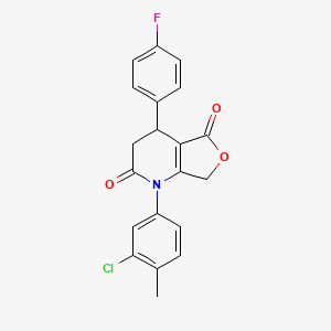 1-(3-CHLORO-4-METHYLPHENYL)-4-(4-FLUOROPHENYL)-1H,2H,3H,4H,5H,7H-FURO[3,4-B]PYRIDINE-2,5-DIONE