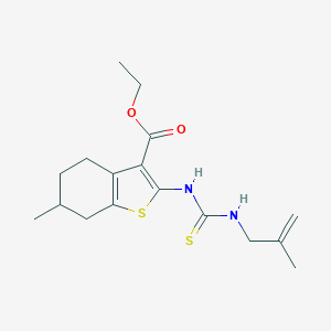molecular formula C17H24N2O2S2 B431130 Ethyl 6-methyl-2-({[(2-methylprop-2-enyl)amino]carbothioyl}amino)-4,5,6,7-tetrahydro-1-benzothiophene-3-carboxylate 