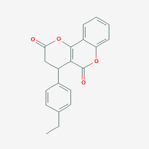 molecular formula C20H16O4 B4311309 4-(4-ethylphenyl)-3,4-dihydro-2H,5H-pyrano[3,2-c]chromene-2,5-dione 