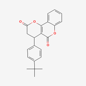 molecular formula C22H20O4 B4311321 4-(4-TERT-BUTYLPHENYL)-2H,3H,4H,5H-PYRANO[3,2-C]CHROMENE-2,5-DIONE 