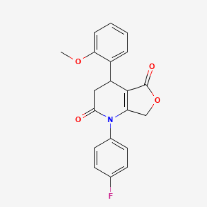 1-(4-FLUOROPHENYL)-4-(2-METHOXYPHENYL)-1H,2H,3H,4H,5H,7H-FURO[3,4-B]PYRIDINE-2,5-DIONE