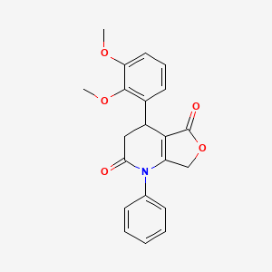 4-(2,3-DIMETHOXYPHENYL)-1-PHENYL-1H,2H,3H,4H,5H,7H-FURO[3,4-B]PYRIDINE-2,5-DIONE