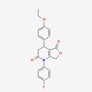 4-(4-ETHOXYPHENYL)-1-(4-FLUOROPHENYL)-1H,2H,3H,4H,5H,7H-FURO[3,4-B]PYRIDINE-2,5-DIONE