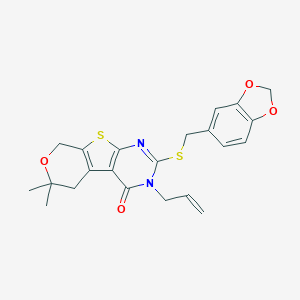 molecular formula C22H22N2O4S2 B431137 Cambridge id 6638326 