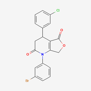 1-(3-bromophenyl)-4-(3-chlorophenyl)-4,7-dihydrofuro[3,4-b]pyridine-2,5(1H,3H)-dione