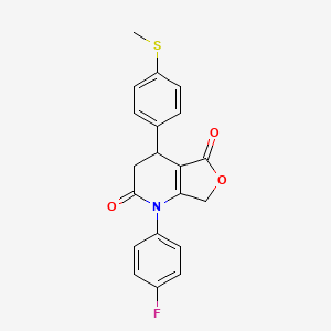 1-(4-fluorophenyl)-4-[4-(methylsulfanyl)phenyl]-4,7-dihydrofuro[3,4-b]pyridine-2,5(1H,3H)-dione