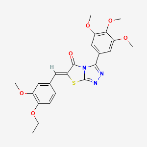 6-[(Z)-1-(4-ETHOXY-3-METHOXYPHENYL)METHYLIDENE]-3-(3,4,5-TRIMETHOXYPHENYL)[1,3]THIAZOLO[2,3-C][1,2,4]TRIAZOL-5-ONE