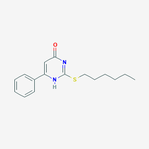 molecular formula C16H20N2OS B431147 2-hexylsulfanyl-6-phenyl-1H-pyrimidin-4-one 