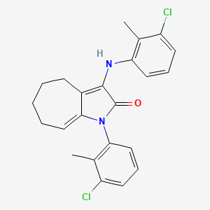 3-(3-CHLORO-2-METHYLANILINO)-1-(3-CHLORO-2-METHYLPHENYL)-4,5,6,7-TETRAHYDROCYCLOHEPTA[B]PYRROL-2(1H)-ONE