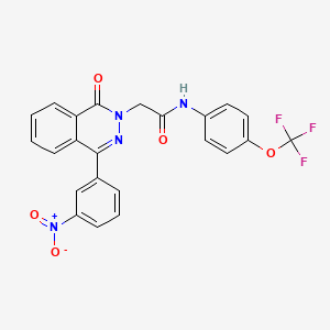 molecular formula C23H15F3N4O5 B4311496 2-[4-(3-NITROPHENYL)-1-OXO-1,2-DIHYDROPHTHALAZIN-2-YL]-N-[4-(TRIFLUOROMETHOXY)PHENYL]ACETAMIDE 