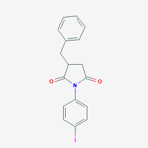 molecular formula C17H14INO2 B431151 3-Benzyl-1-(4-iodophenyl)pyrrolidine-2,5-dione CAS No. 340818-62-4