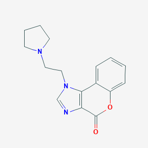 molecular formula C16H17N3O2 B431154 1-(2-Pyrrolidin-1-yl-ethyl)-1H-chromeno[3,4-d]imidazol-4-one 
