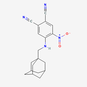 molecular formula C19H20N4O2 B4311542 4-[(1-adamantylmethyl)amino]-5-nitrophthalonitrile 