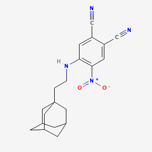 molecular formula C20H22N4O2 B4311544 4-{[2-(1-adamantyl)ethyl]amino}-5-nitrophthalonitrile 