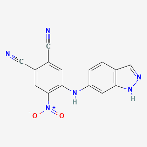 4-(1H-indazol-6-ylamino)-5-nitrobenzene-1,2-dicarbonitrile