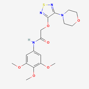 2-{[4-(morpholin-4-yl)-1,2,5-thiadiazol-3-yl]oxy}-N-(3,4,5-trimethoxyphenyl)acetamide