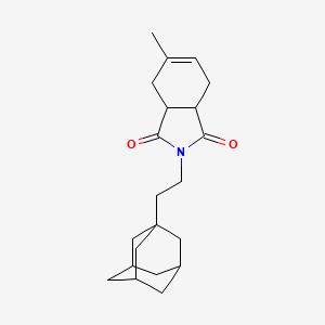 molecular formula C21H29NO2 B4311606 2-[2-(1-adamantyl)ethyl]-5-methyl-3a,4,7,7a-tetrahydro-1H-isoindole-1,3(2H)-dione 