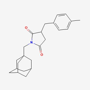 molecular formula C23H29NO2 B4311625 1-[(ADAMANTAN-1-YL)METHYL]-3-[(4-METHYLPHENYL)METHYL]PYRROLIDINE-2,5-DIONE 