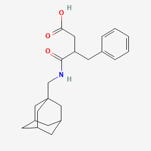 molecular formula C22H29NO3 B4311633 3-{[(ADAMANTAN-1-YL)METHYL]CARBAMOYL}-3-BENZYLPROPANOIC ACID 