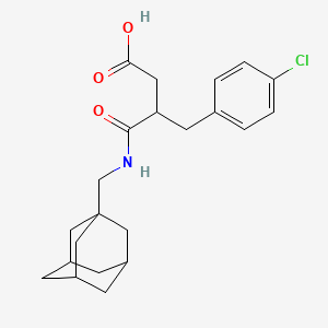 4-[(1-adamantylmethyl)amino]-3-(4-chlorobenzyl)-4-oxobutanoic acid