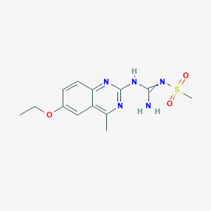 molecular formula C13H17N5O3S B431165 1-(6-Ethoxy-4-methylquinazolin-2-yl)-2-methylsulfonylguanidine 