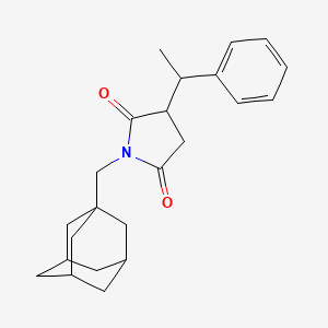 molecular formula C23H29NO2 B4311651 1-(1-ADAMANTYLMETHYL)-3-(1-PHENYLETHYL)DIHYDRO-1H-PYRROLE-2,5-DIONE 