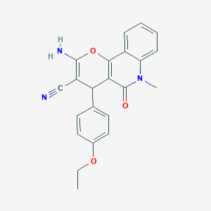 2-amino-4-(4-ethoxyphenyl)-6-methyl-5-oxo-5,6-dihydro-4H-pyrano[3,2-c]quinoline-3-carbonitrile