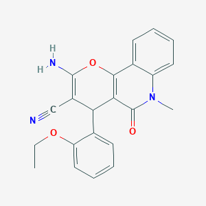 2-AMINO-4-(2-ETHOXYPHENYL)-6-METHYL-5-OXO-4H,5H,6H-PYRANO[3,2-C]QUINOLINE-3-CARBONITRILE