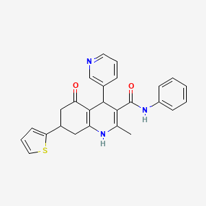 2-METHYL-5-OXO-N-PHENYL-4-(3-PYRIDINYL)-7-(2-THIENYL)-1,4,5,6,7,8-HEXAHYDRO-3-QUINOLINECARBOXAMIDE