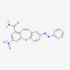 molecular formula C21H14N4O4 B4311725 3-NITRO-8-[(E)-2-PHENYL-1-DIAZENYL]DIBENZO[B,F]OXEPINE-1-CARBOXAMIDE 