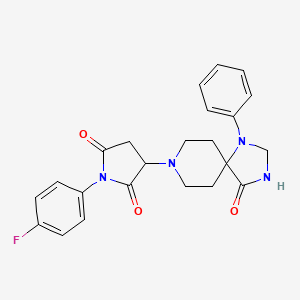 1-(4-FLUOROPHENYL)-3-(4-OXO-1-PHENYL-1,3,8-TRIAZASPIRO[4.5]DEC-8-YL)DIHYDRO-1H-PYRROLE-2,5-DIONE